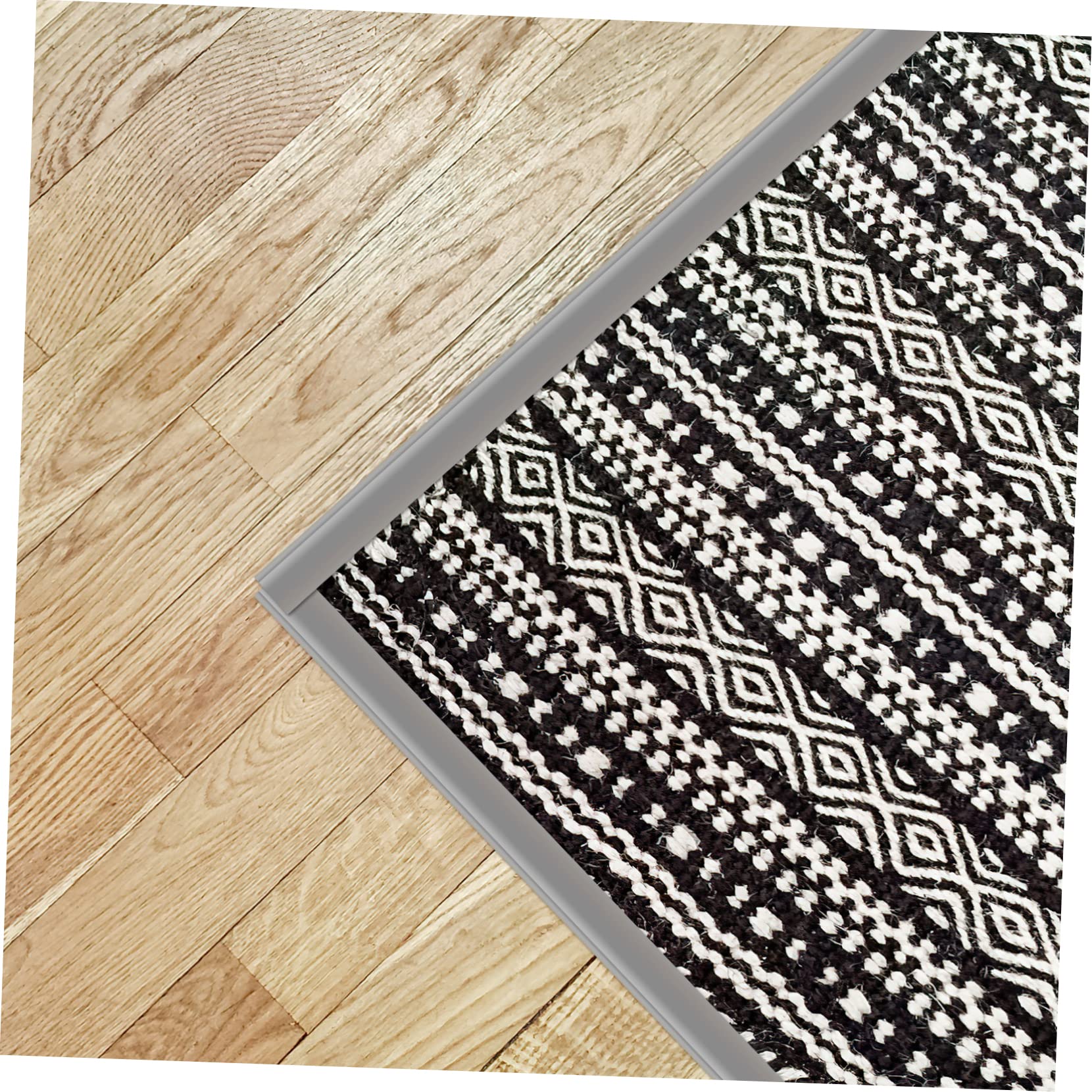UKCOCO Tira de Transición de Alfombra a Baldosas de Pvc Flexible de 16.5 Pies, Resistente y Fácil de Instalar para Bordes de Alfombras y Umbrales de Menos de 5 Mm