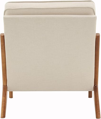 Miniatura 9 de Accent Chairs for Bedroom Upholstered Linen Armchair Lounge Chair with Extra-Thick Padded Backrest and Seat Cushion Sofa Chairs Single Reading