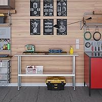 Vista 44 de Mesa de trabajo de acero inoxidable, mesa de metal