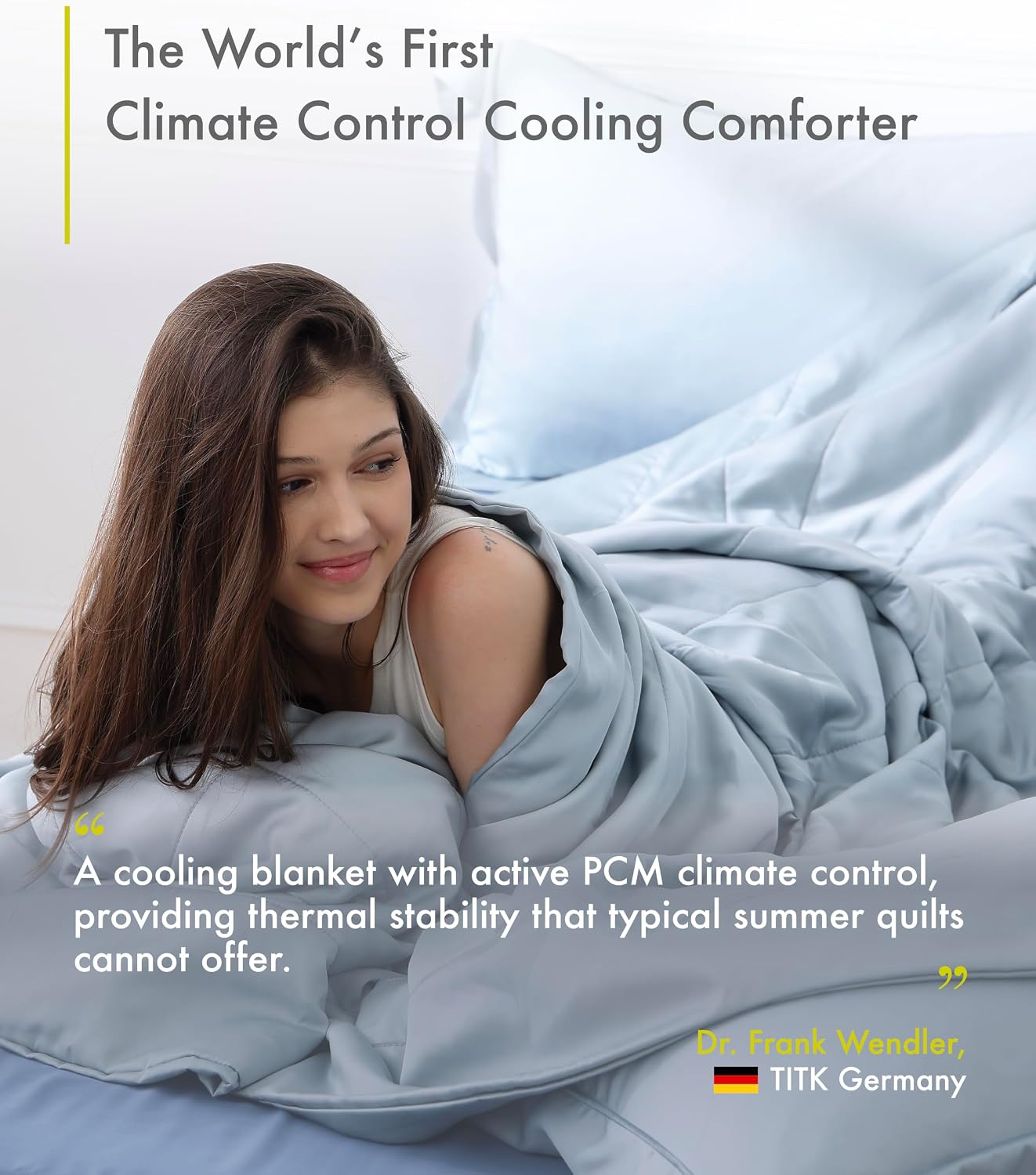 ESCURA Tw® Bamboo Cooling Comforter, King/Cali King, Ultra-Breathable Cooling Blanket for Hot Sleepers & Night Sweats, 100% Plant-Based Fibers in Shell & Fill, PCM-Infused for Active Climate Control