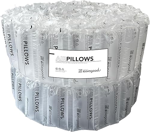 AirPillows™ - 150 burbujas de almohada de aire precargadas prémium para envío de paquetes | 3 pies cúbicos, 22 galones, 4 x 8 pulgadas Ea | como