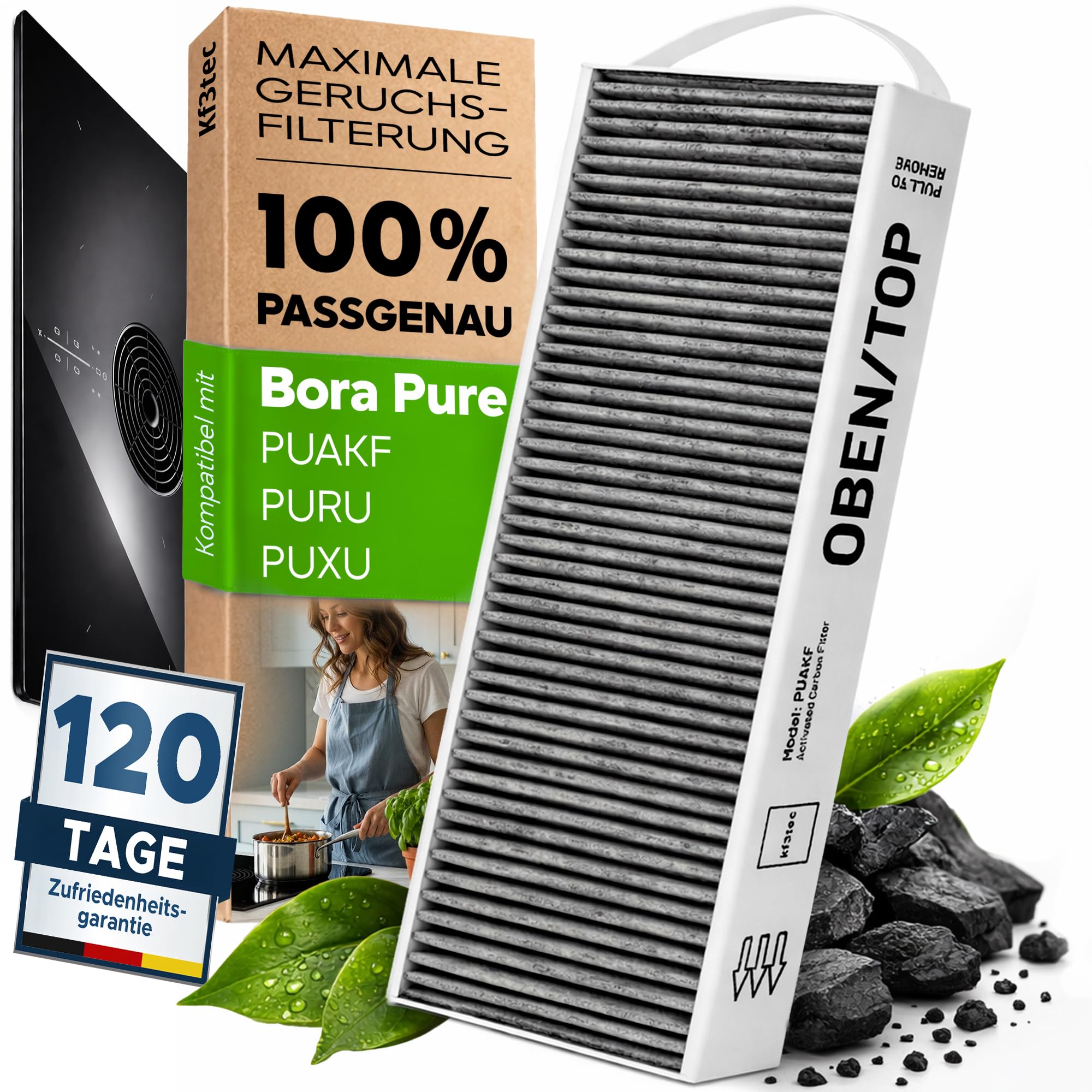 1 Aktivkohlefilter für Bora Pure PUAKF, für Ihr Umluftkochfeld PURU oder PUXU