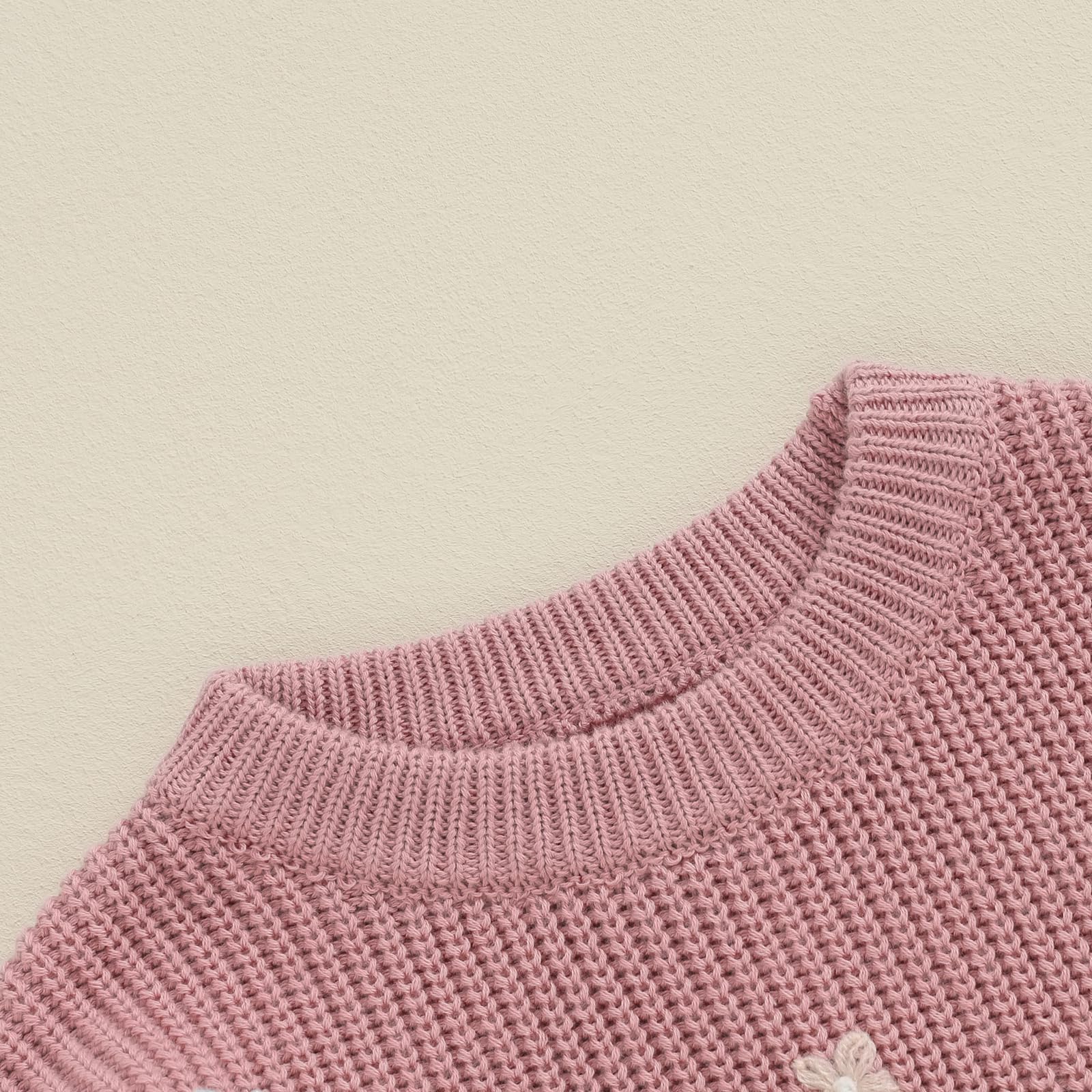 Yassiglia Tenue Big Sister Little Sister pour bébé fille - Pull tricoté pour enfant - Pull chaud en tricot pour l'hiver