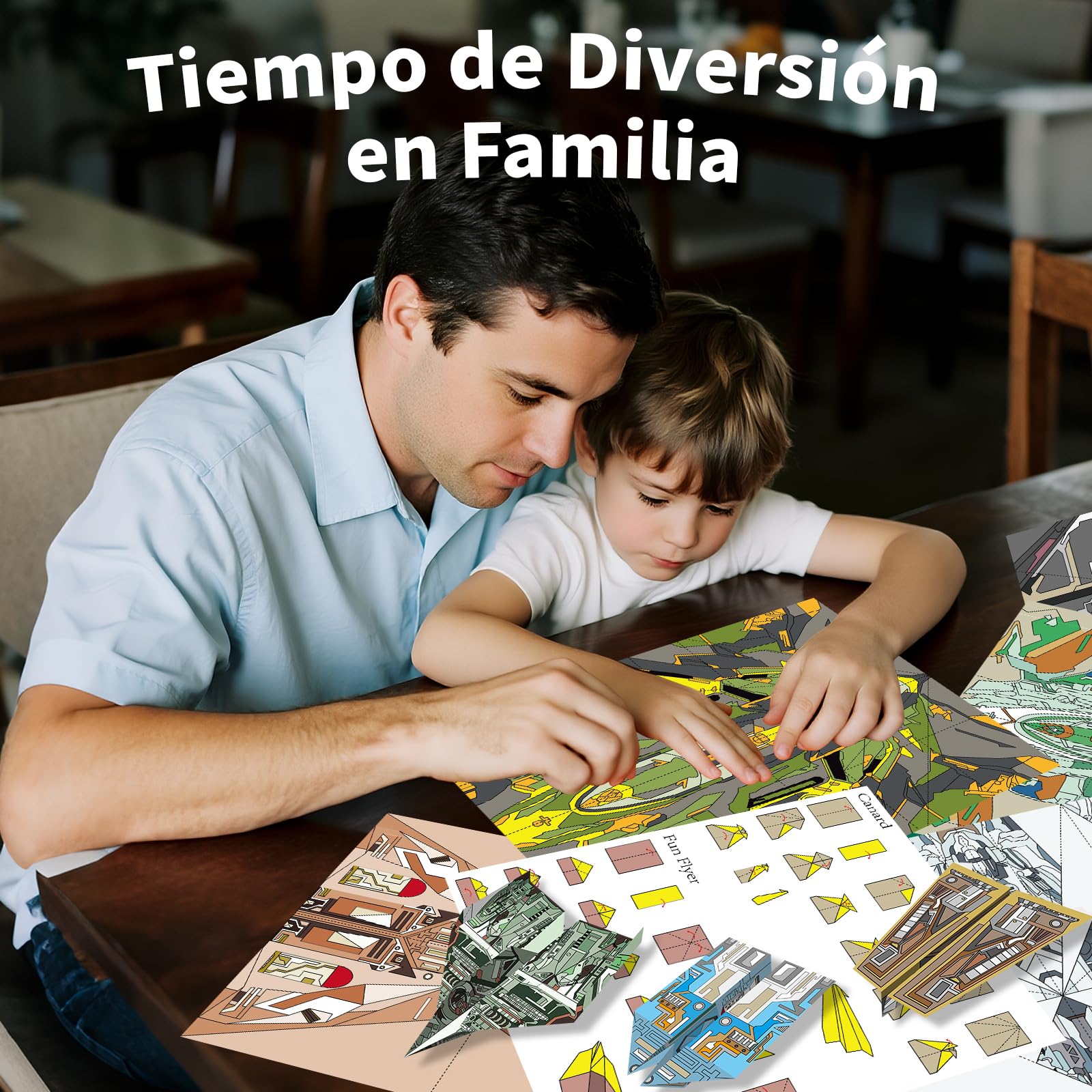 Elfew 48 Hojas Aviones Origami para Niños de 6 A 12 Años, Papel Origami Avion Juguete, Papiroflexia Para Niños y Niñas, Manualidades 10 Años