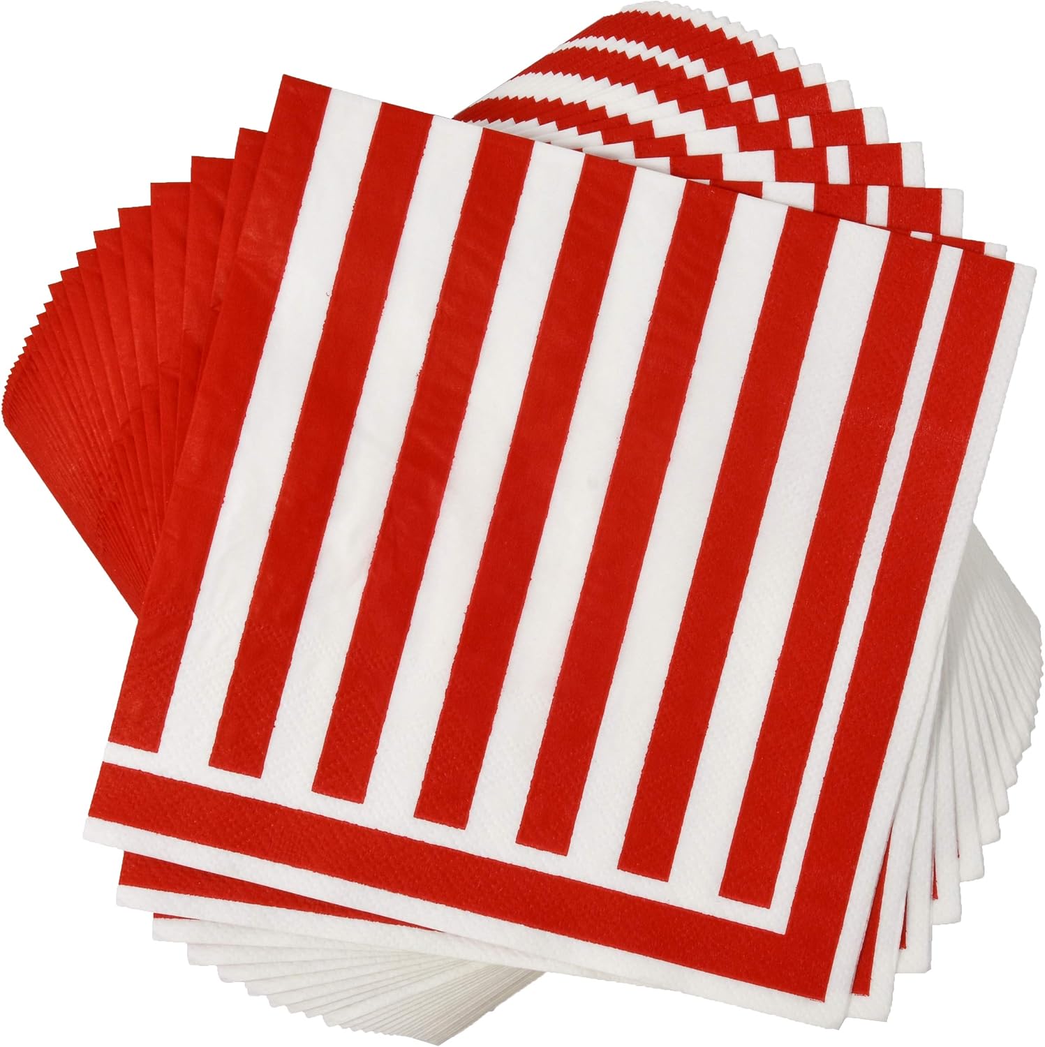 Red and White Stripes Party Supplies Tableware Set 30 9" Plates 30 7" Plate 30 9 Oz. Cups 60 Lunch Napkins for Red Striped Carnival Birthday Wedding Picnic Barbecue Circus BBQ Disposable Paper Goods