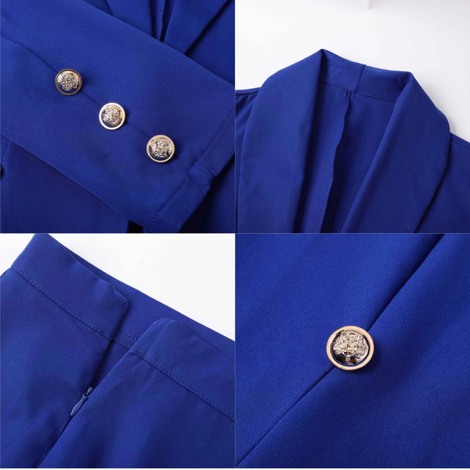 Tailleur Femme Ensemble Pantalon 2 Pièces Chic et Elegant Couleur Unie Slim Fit Blazer Business Veste Travail Décontracté Bureau Blazer Formelle Mariages Et Fêtes Bureau Vestes de Robe S-3XL
