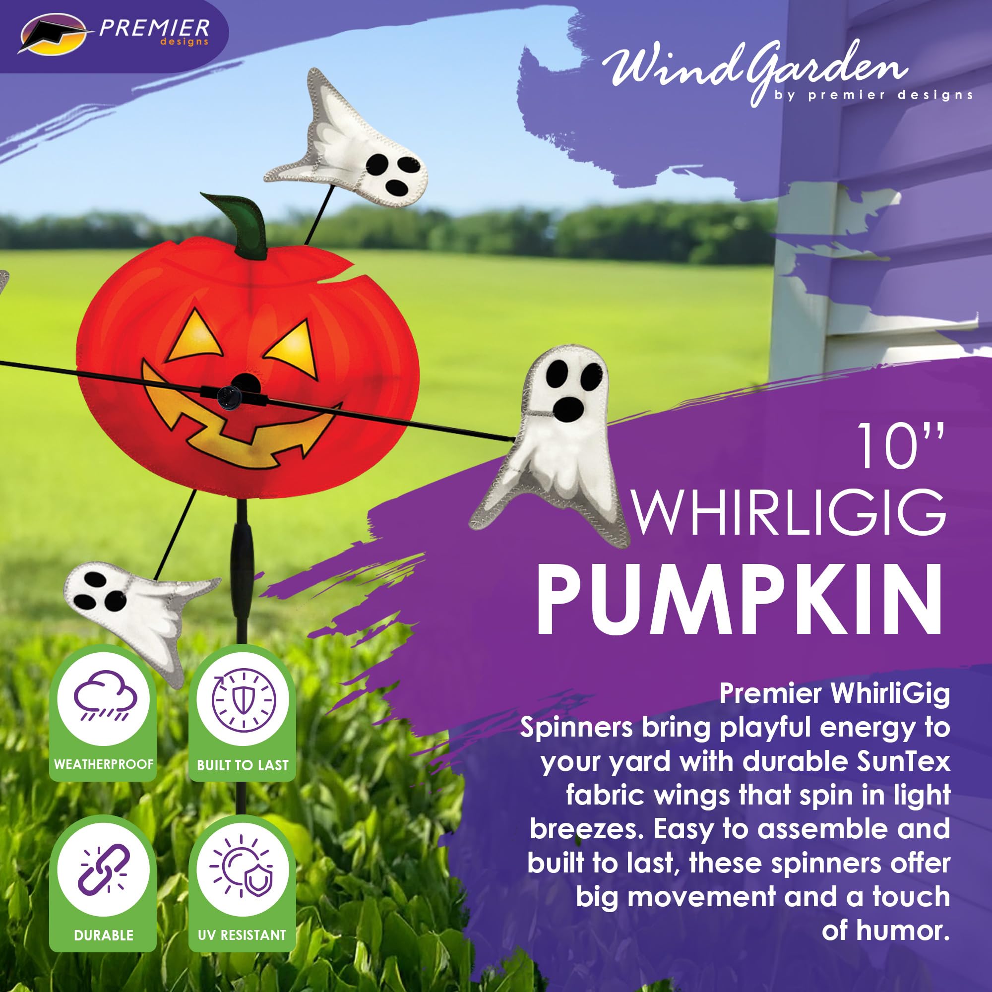 Whirligig Spinner Pumpkin 10