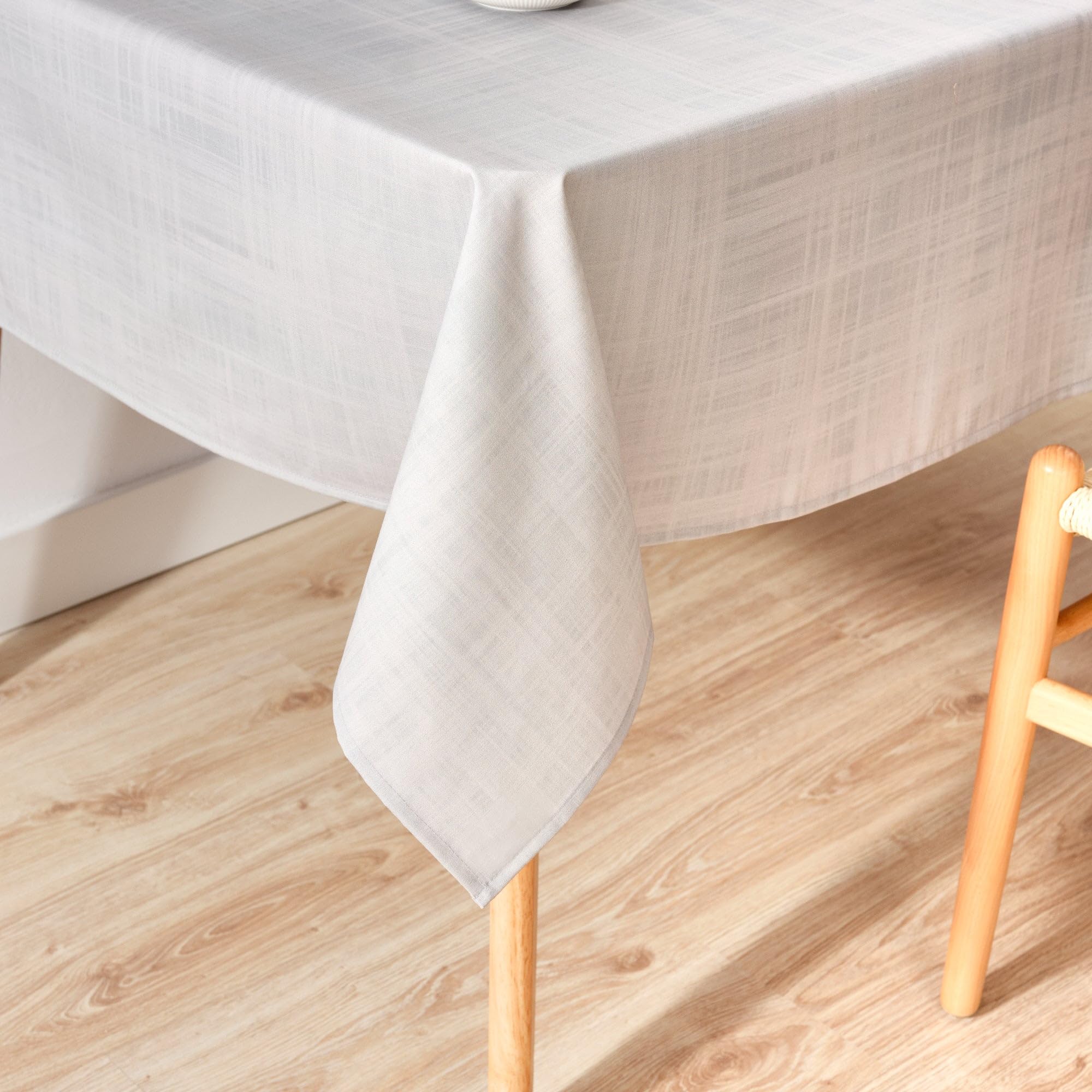 BELUM | Mantel XL 300x180 cm resinado 100% algodón orgánico; mantel resinado NO hule; mantel grande para mesa rectangular; mantel sin rigidez; mantel impermeable