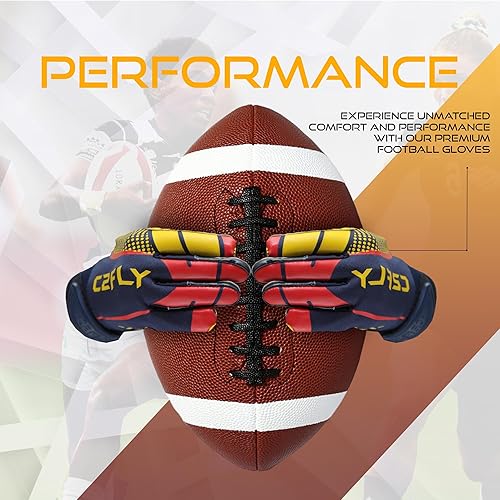 Miniatura 7 de C2FLY Kids Youth Football Gloves - High Performance Custom Football Gloves for Men - Football Gloves Youth Boys with Extra Grip - Ideal Football