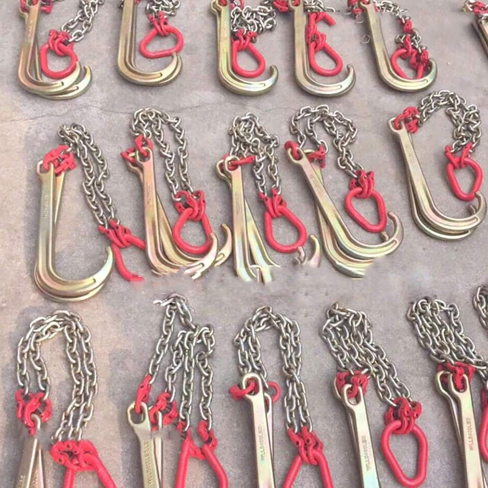 Ostacolo Auto Catena di Traino per Trasporto 4T/5T, Ganci di Traino J - Catene di Trasporto Zincate, Briglie A Catena E Ganci di Presa | 4TSingle hook