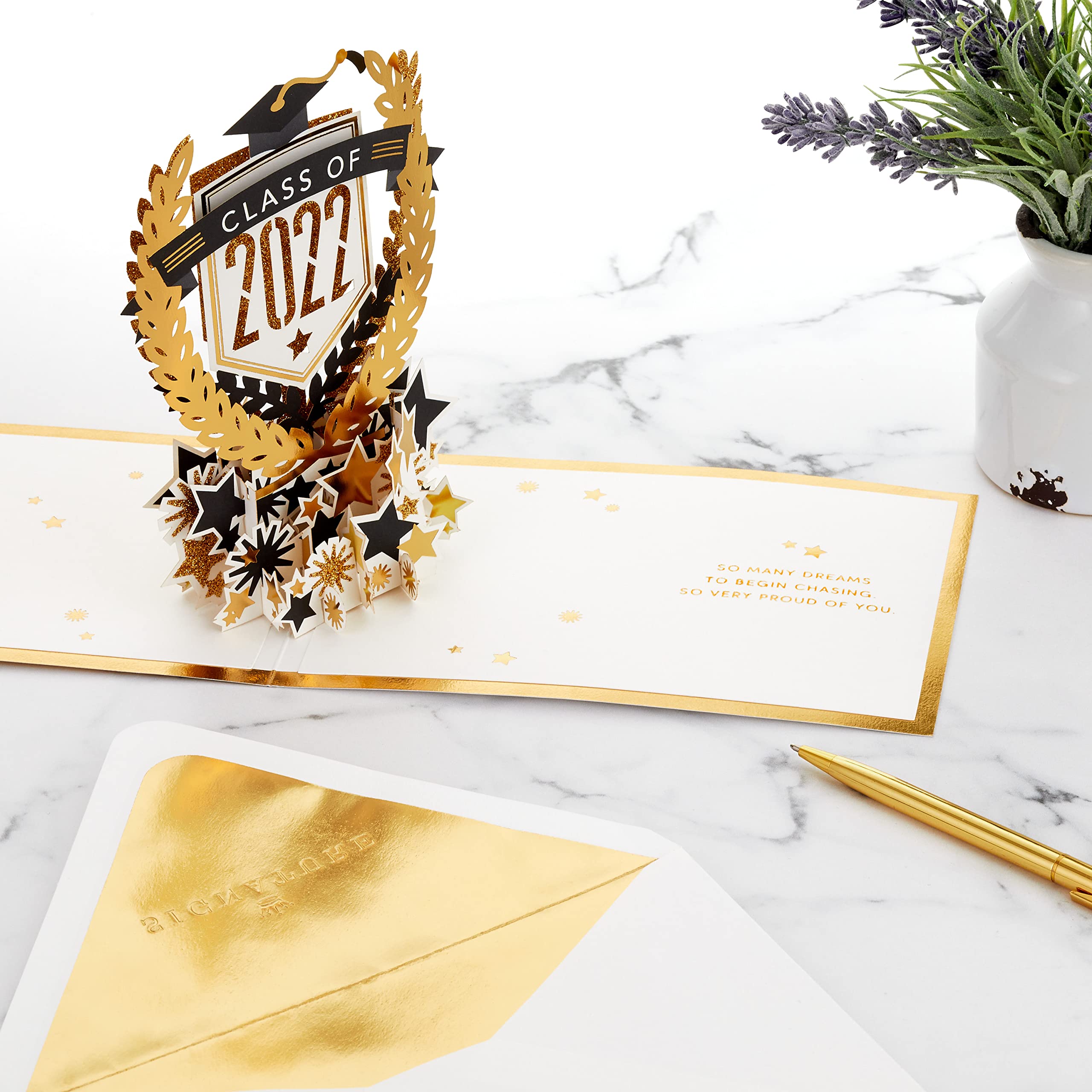 Biglietto di Natale pop-up 3D di Hallmark Design di carta Wonder Santa's H