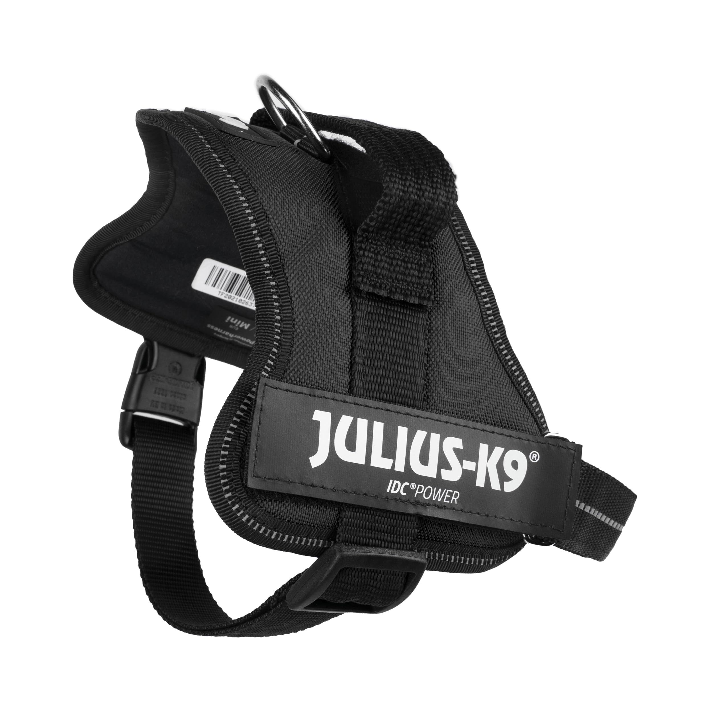 K9 Powergeschirr Original Julius-K9 Hundegeschirr für Diensthunde inkl. 2 Stück Klettsticker mit Wunschtext gratis (Schwarz, S/Mini (Brust: 49-67 cm))