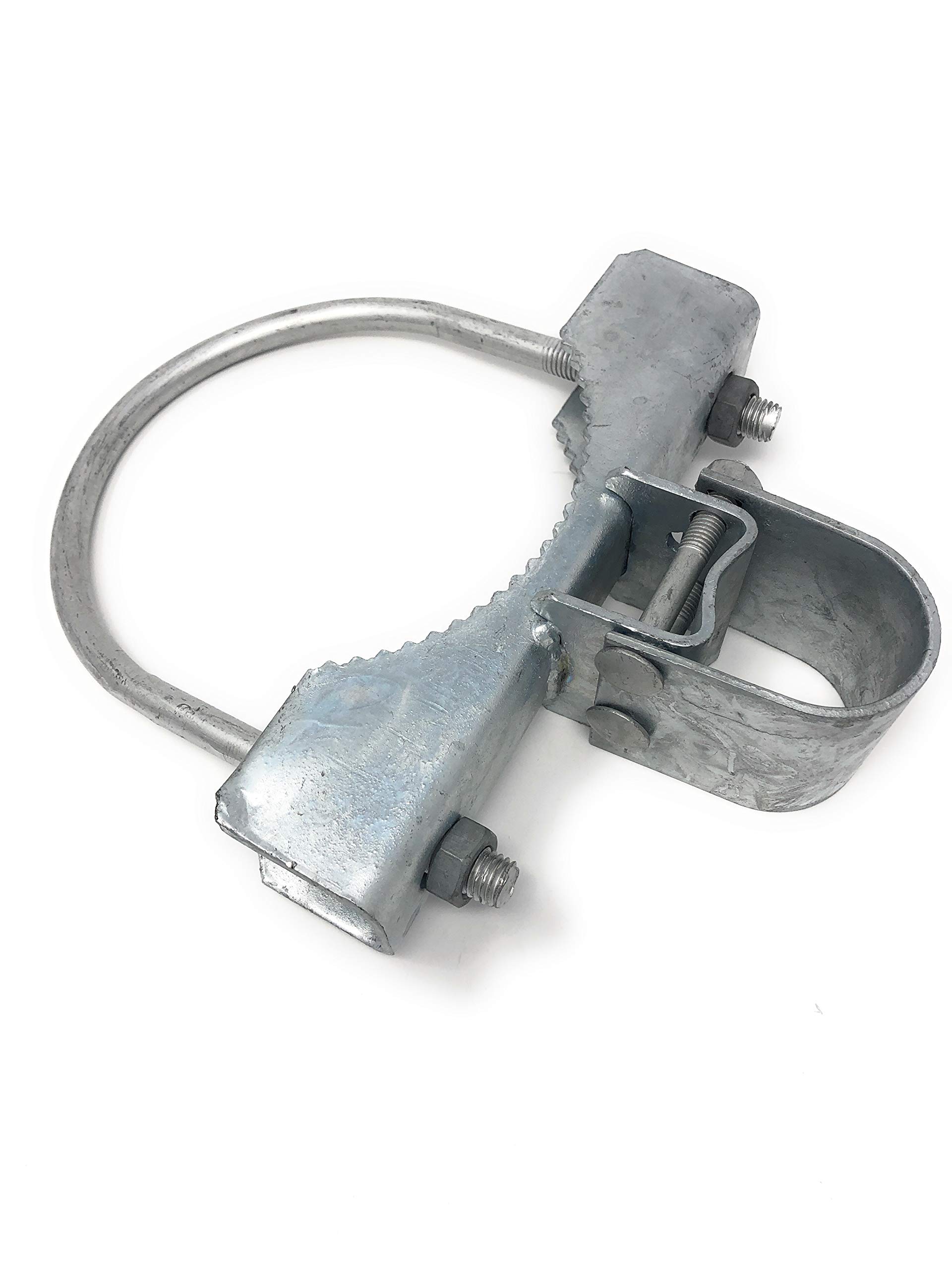 Pressed Steel Industrial Griptite Bulldog Hinge for Chain Link Gate - (2 Sets Pack) (6-5/8")