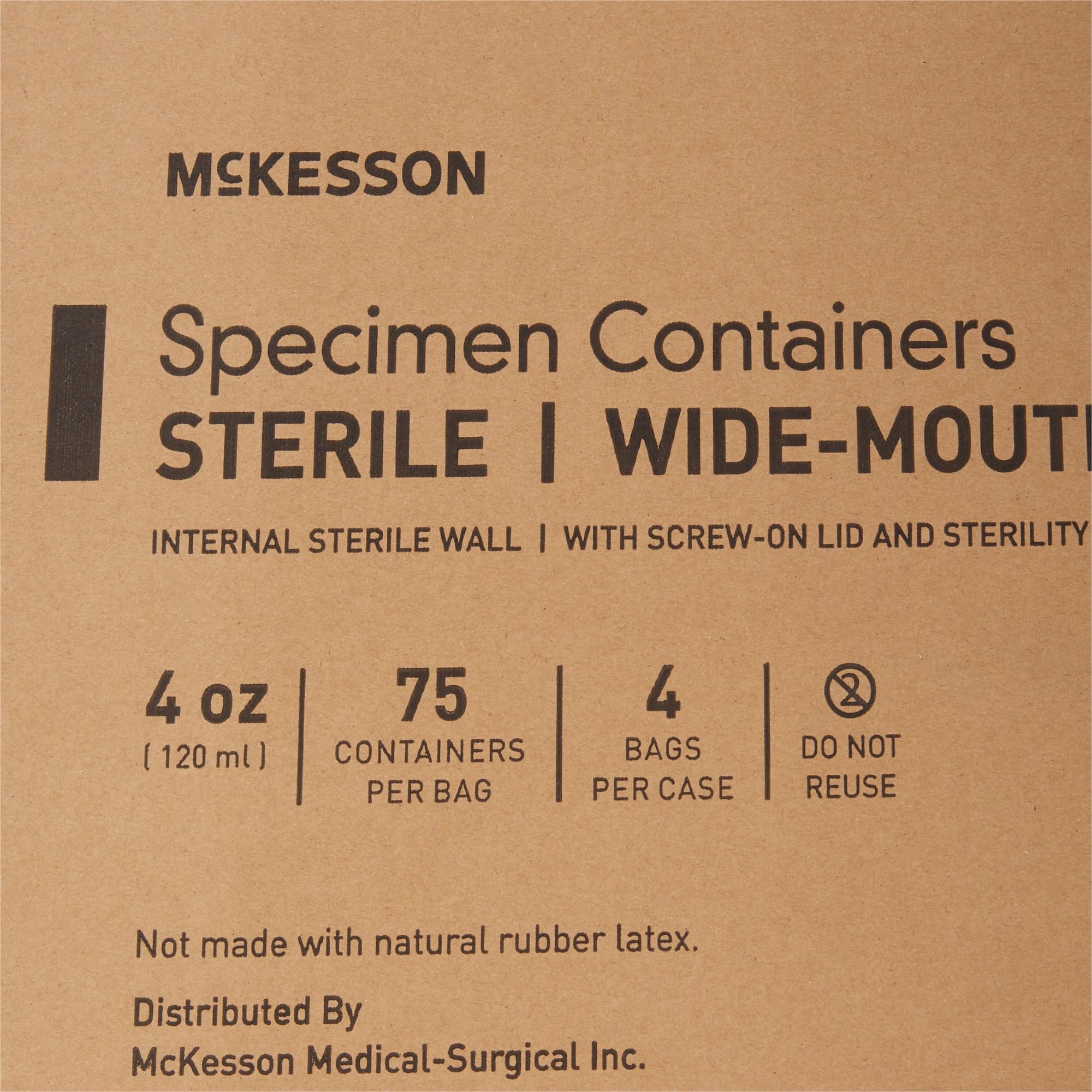 McKesson Specimen Containers, Sterile, Pneumatic Tube Systems, Wide-Mouth, 4 oz, 300 Count - Image 6