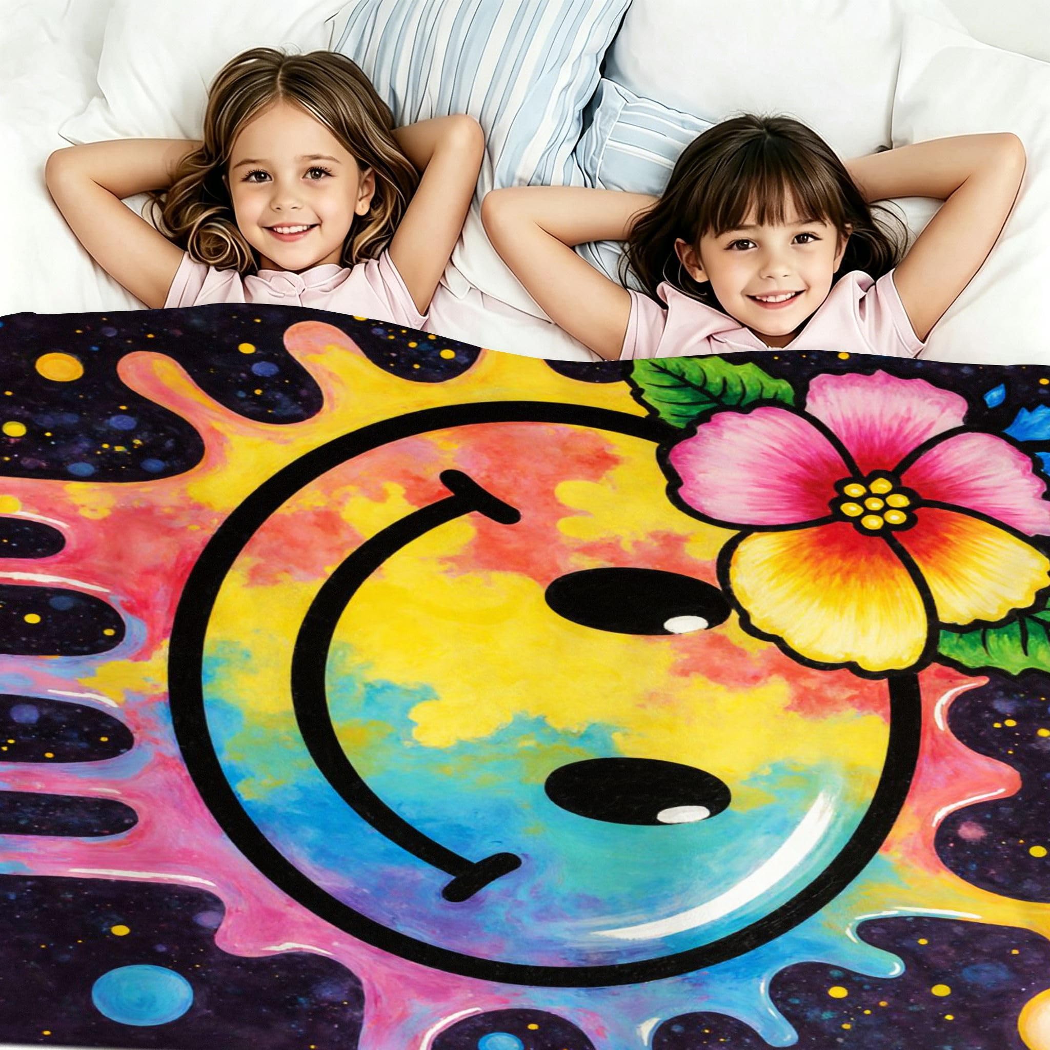 Manta de Forro Polar 240x260 cm, Sonrisa Amarilla, AQ138