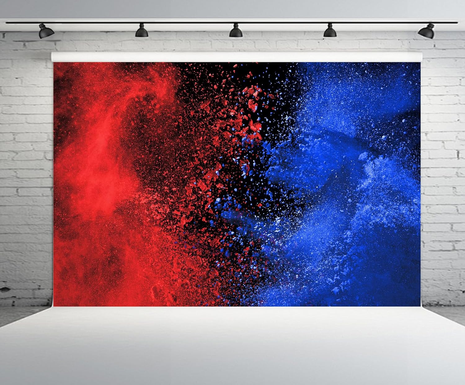 CHNYWORK 118x78 Inches Color Splash Tapestry Wall Hanging Red and Blue Powder Explosion Art Painting Background for Living Room Bedroom Aesthetic College Dorm Wall Decor