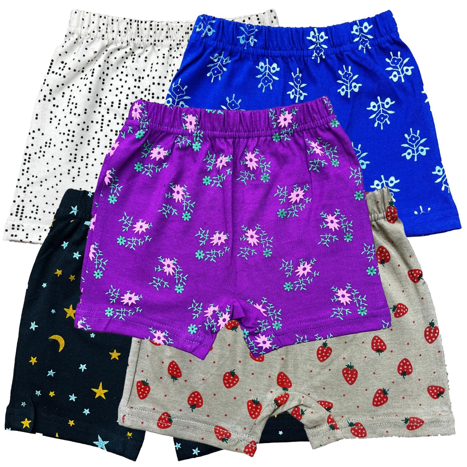 MYO Kids Printed Unisex Bloomers Underwear 100% Cotton Soft Comfortable | Skin Friendly | Innerwear |(Pack of 5)-image-19