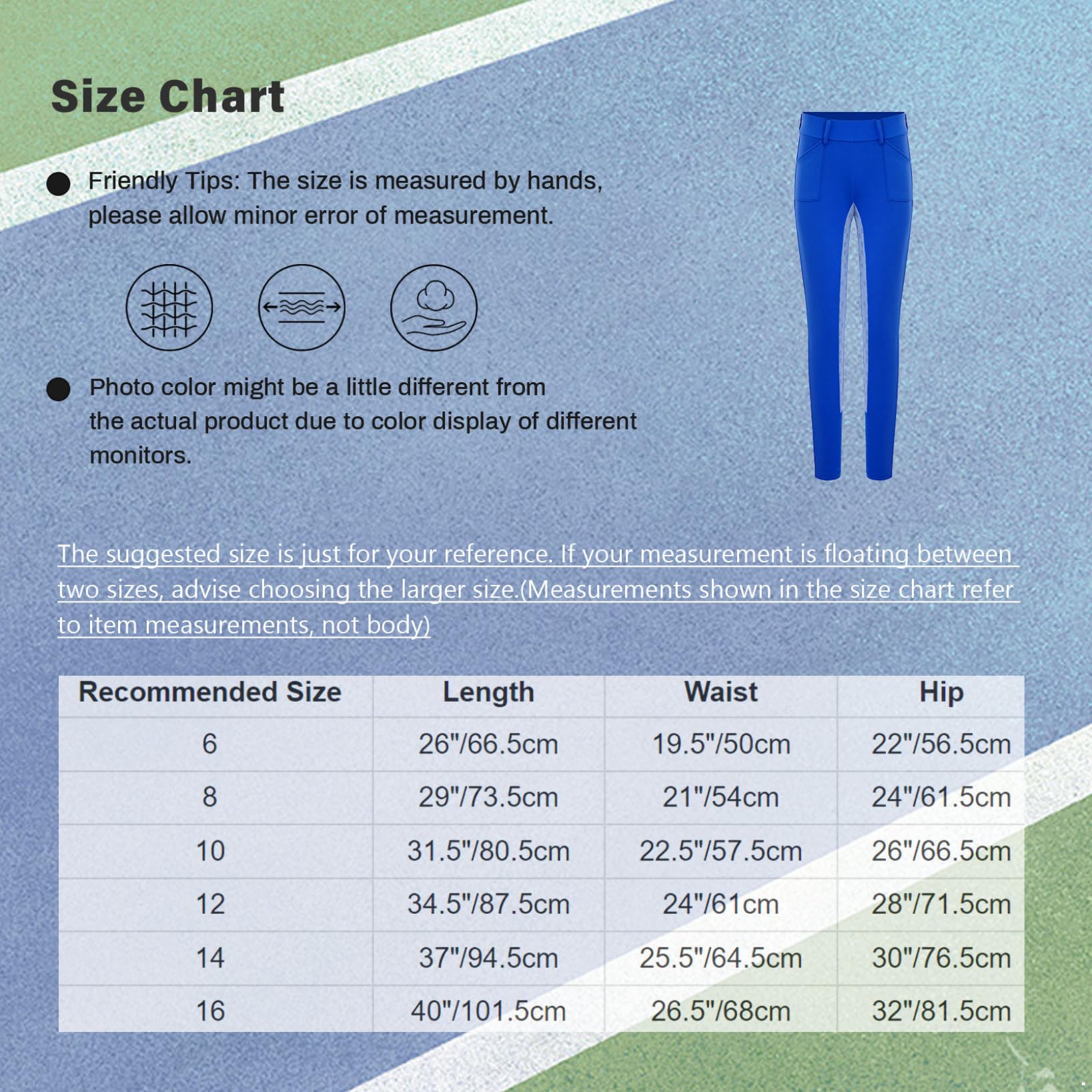 Leggings da Equitazione da Bambina con Imbottitura Completa Pantaloni per Cavallo Pantaloni Sportivi con Passanti per Cintura e Tasche Tights