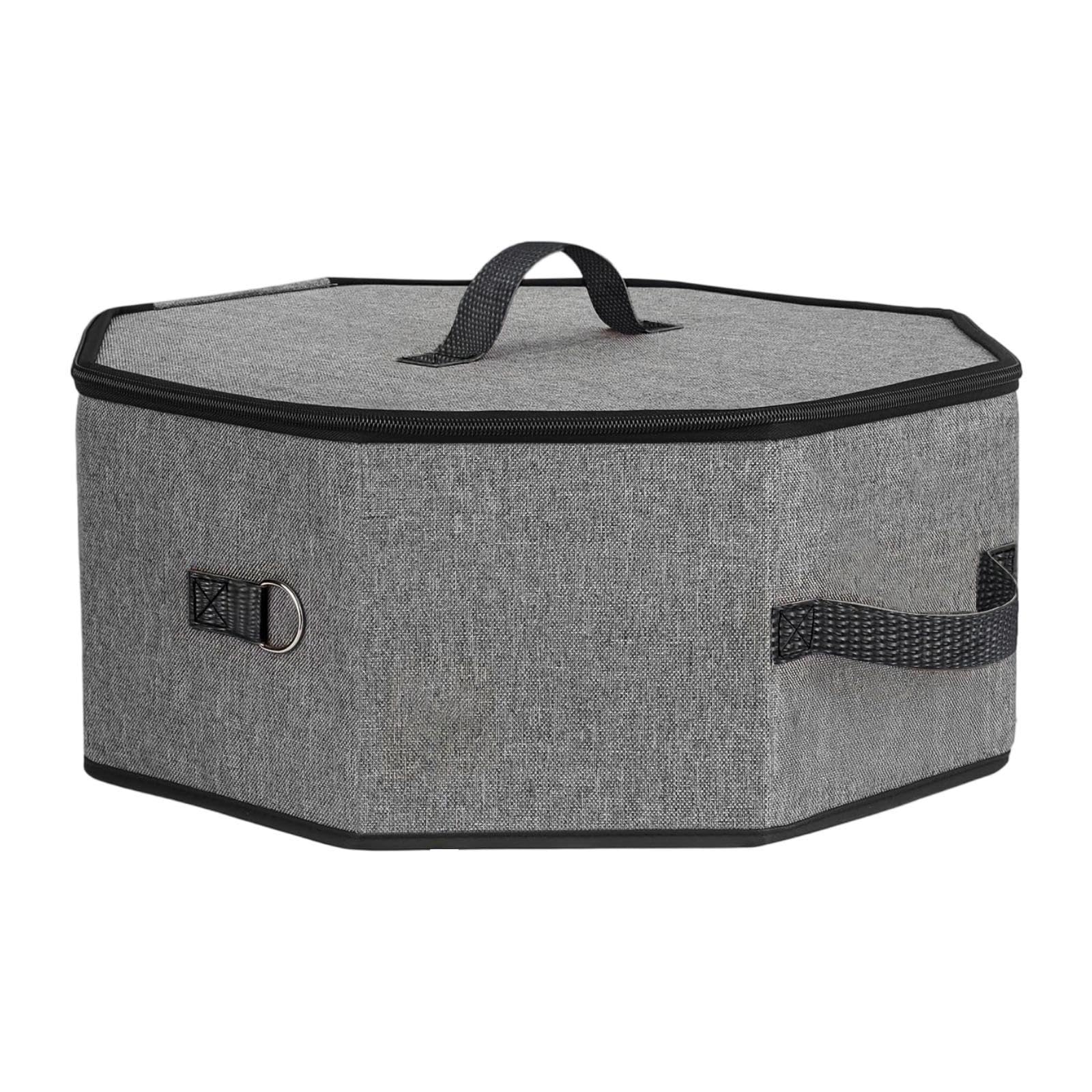 Harilla Estuche para Guardar Sombreros, Estuche para Sombreros de Playa con Asas, Organizador Versátil, Organizador para Gorras de Vaquero, Sombreros de, Gris, Individual