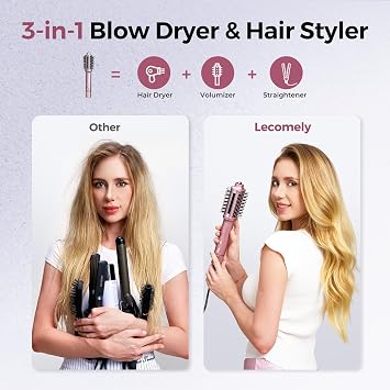 5 in 1 Ionic Hair Dryer Brush for Faster Dry & Style Adds Shine