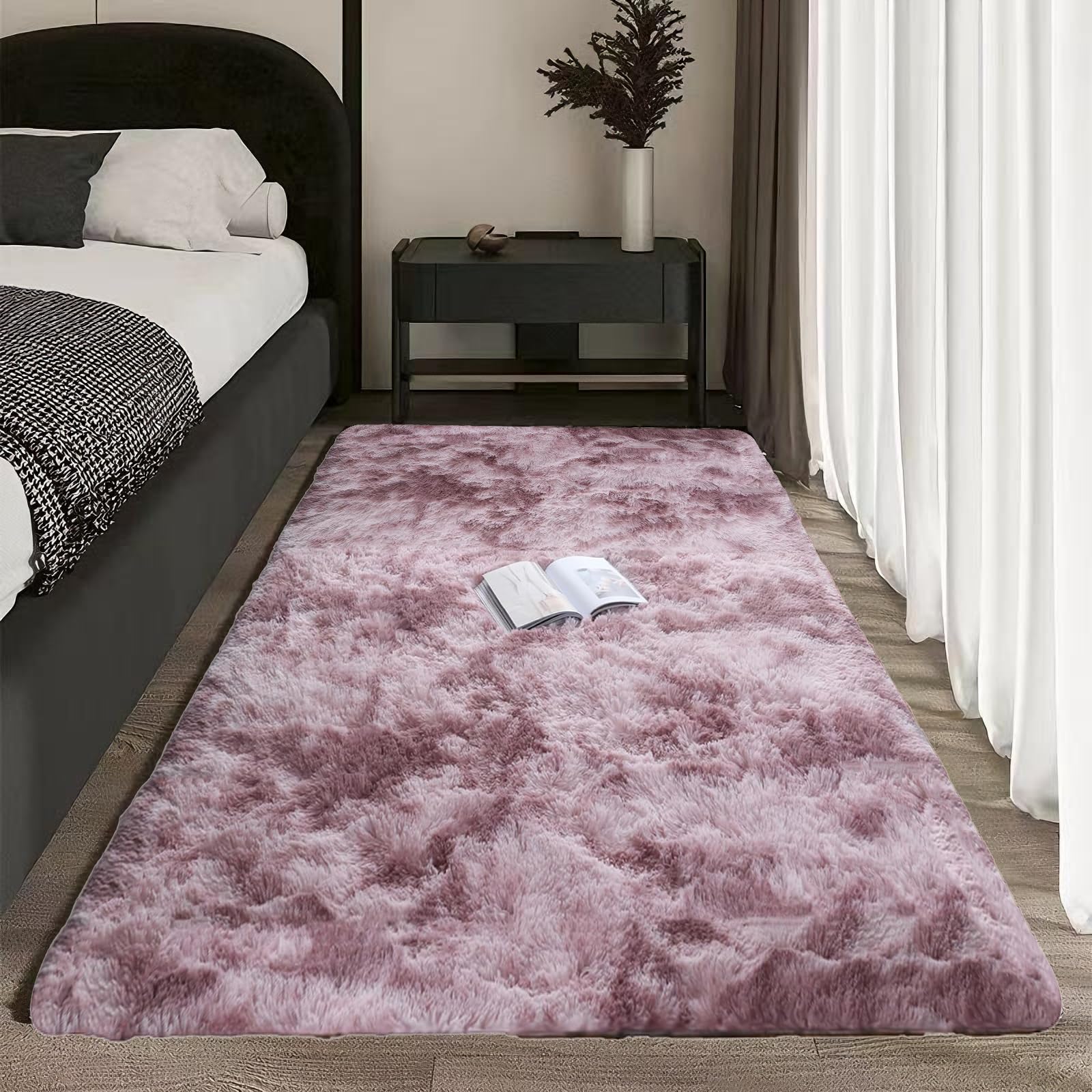 Tapis Super Doux à Poils Longs 100 x 280 cm au Design Pelucheux