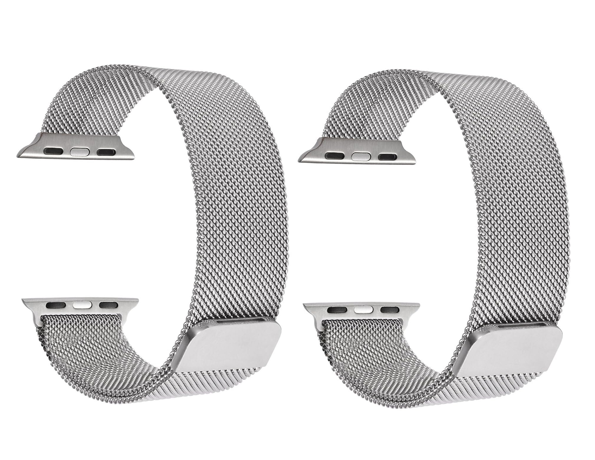 House of Quirk Watch Band Milanese Loop Stainless Steel Replacement Strap - Comfortable and Durable 38/40mm Women Men Strap for Series 9 8 SE 7 6 5 4 3 2 1 (Set of 2, Silver) (B0CJRMKP3C) Amazon Price History, Amazon Price Tracker