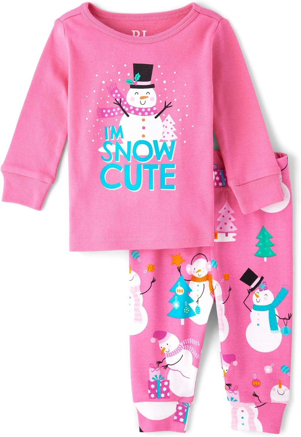 The Children's Place baby-girls And Toddler Long Sleeve Top and Pants Snug Fit 100% Cotton 2 Piece Pajama Set