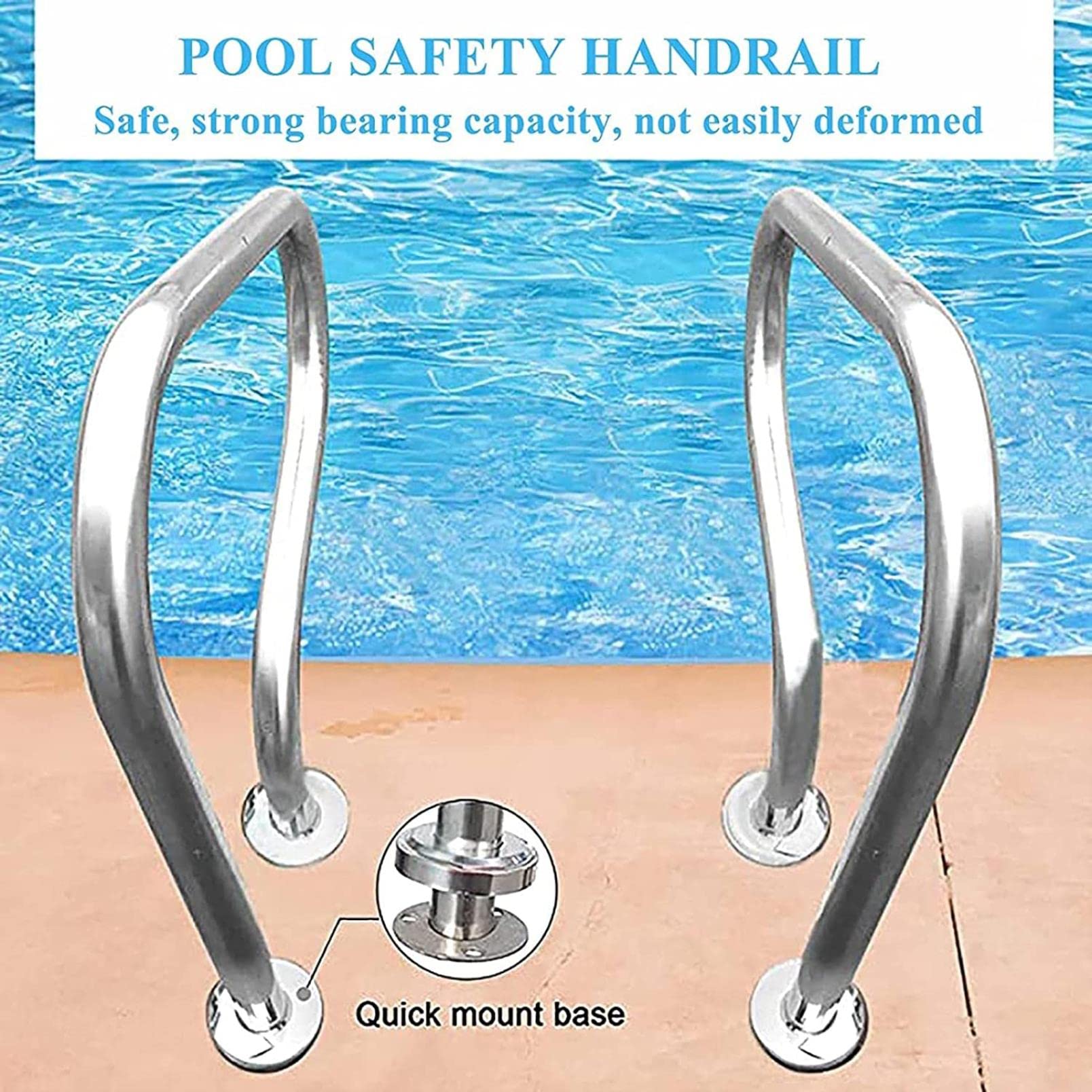 Corrimano per Piscinahiera per Piscina Corrimano Di Sicurezza per Piscina Scaletta per Piscina Interrata/Thick 1.5Mm