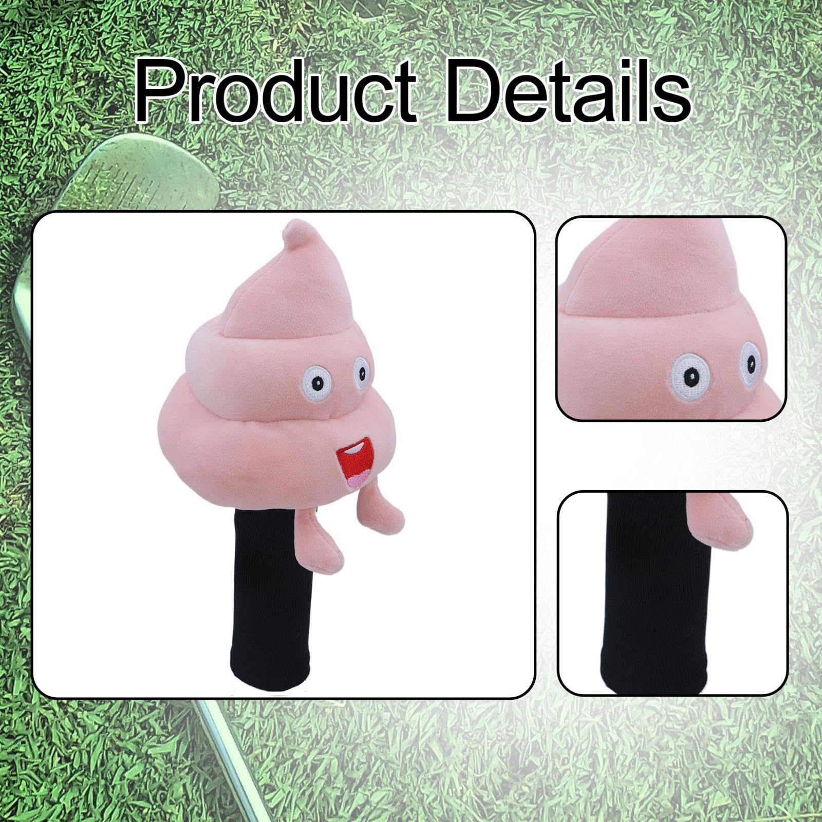 Copritesta per Driver con Morbido Peluche a Forma di Cacca, Appassionati di Golf.