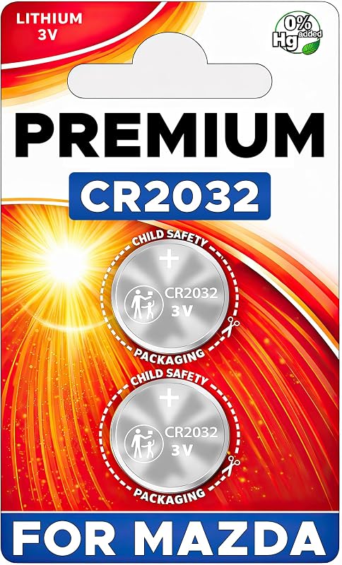 Bateria CR2032 para Chave Presencial Mazda SHI – Pacote com 2