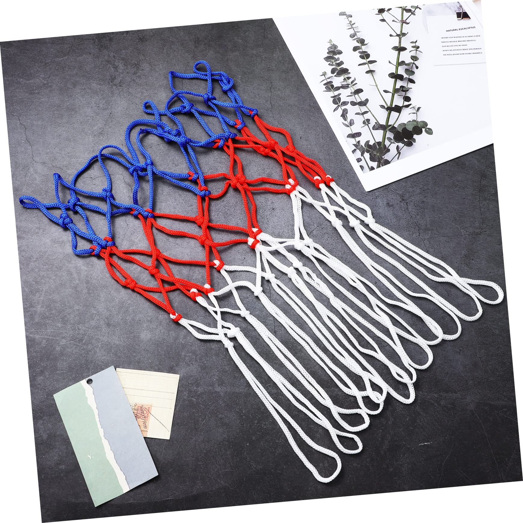 GOOHOCHY 2pc Basketball Net Replacement Kit Outdoor/Indoor Woven Nylon Easy Install