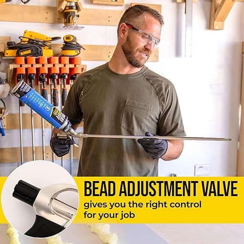 Miniatura 3 de AWF Pro Pistola de espuma AWF 1210, pistola de espuma de PTFE con revestimiento antiadherente de 2 pies. Ideal para contratistas y bricolaje.