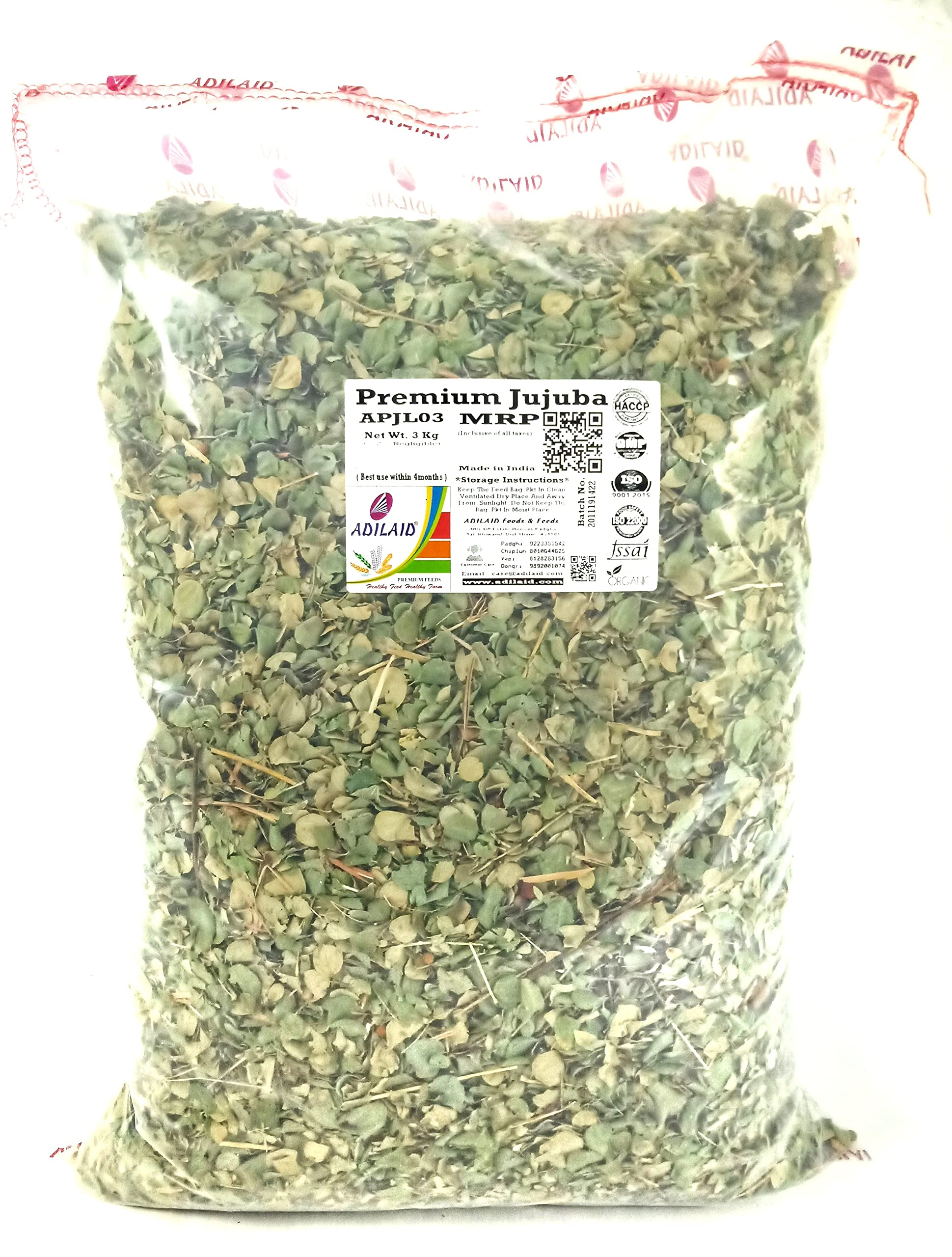 ADILAID Premium Jujuba Leaves for Goats (3 Kg) (B08P1S99VT) Amazon Price History, Amazon Price Tracker