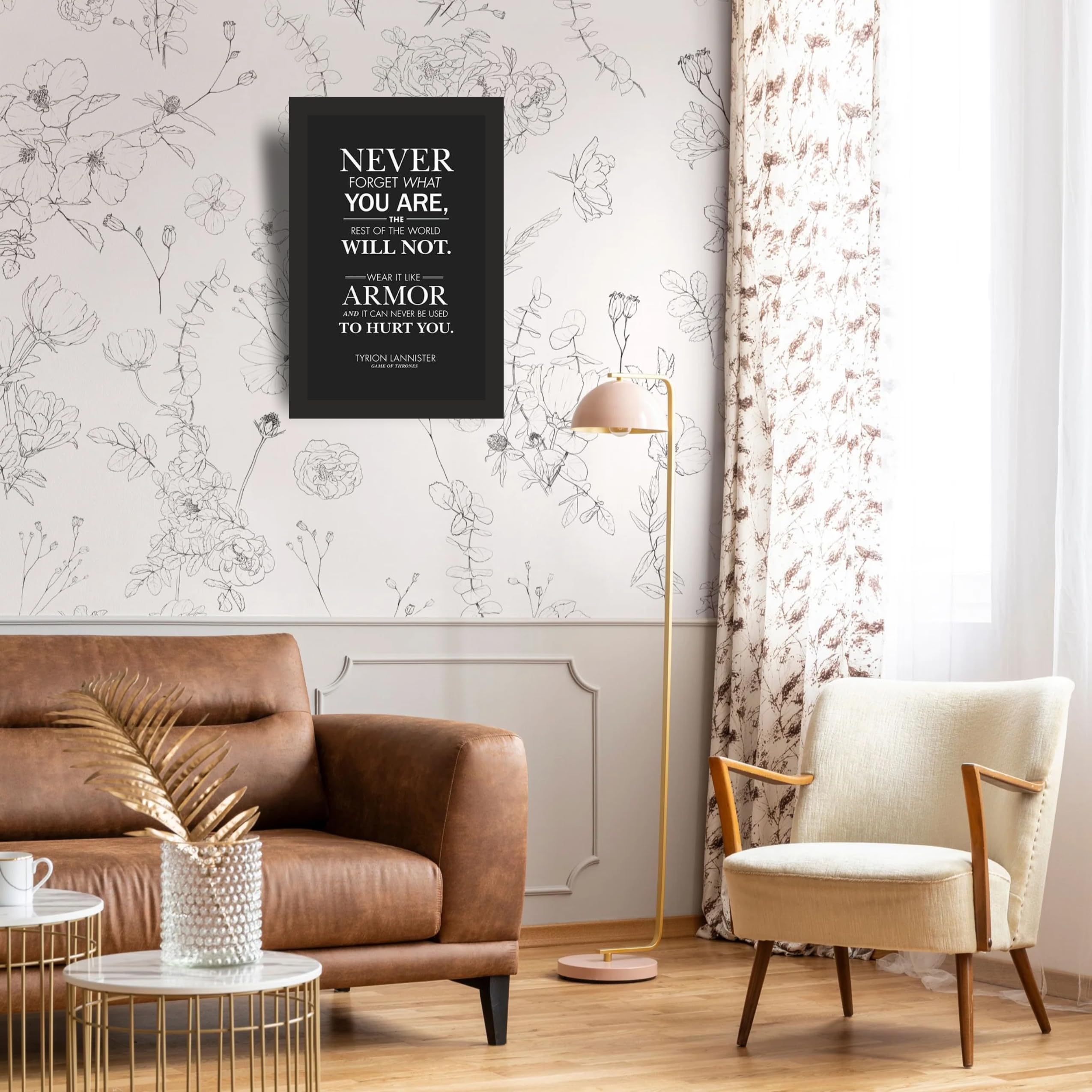 Tyrion Wear It Like Armor Wall Art Photo Frame A4 Black