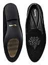 Tanny Shoes Men's Soft Touch Black Velvet/Zardozi Hand Embroidery Motif Slip-on Juttis and Mojaris for Bridal Party Casual Ethnic Shoe, Cocktail, |Occasions|Fashion|Lightweight| TPR Sole gallery image