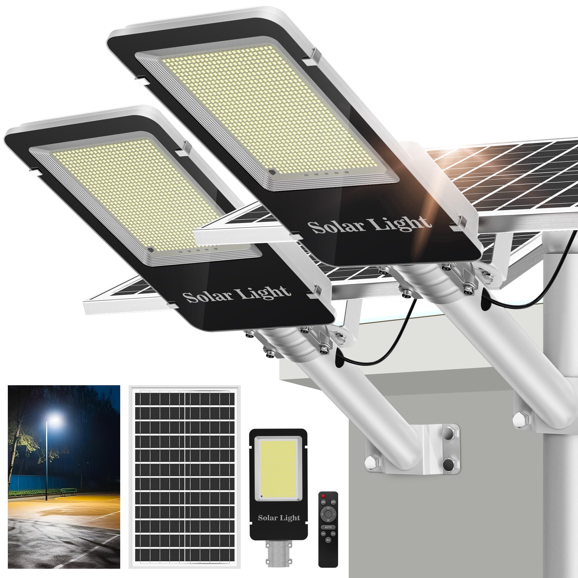Snapklik.com : OKPRO 6000W Solar Street Lights Outdoor - 6500K ...