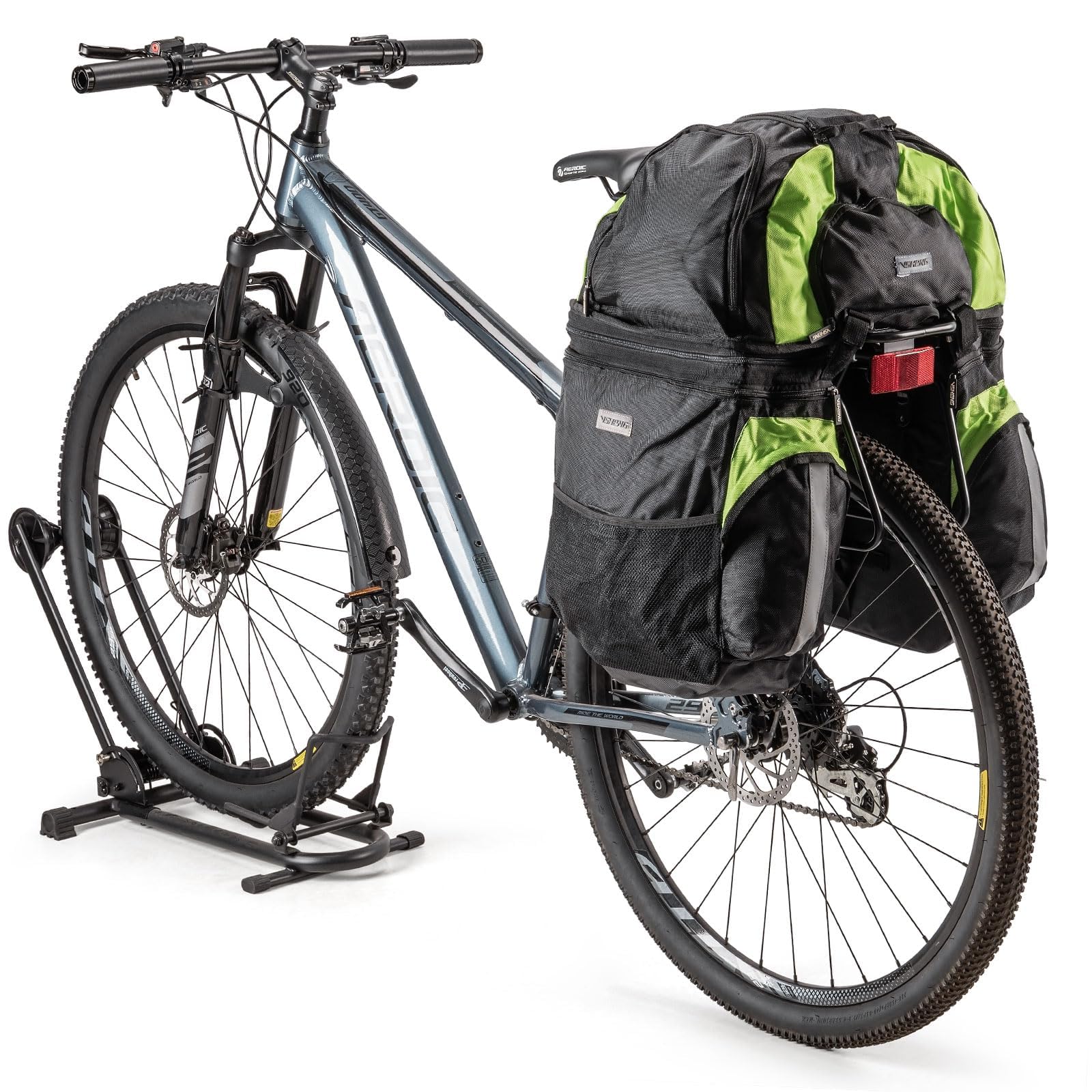 Tylny bagażnik rowerowy - bagażnik rowerowy Quick Release Mount - duża pojemność bagażnik rowerowy 27,2 kg, bagażnik turystyczny pasuje do 61-73.7 cm i 700c