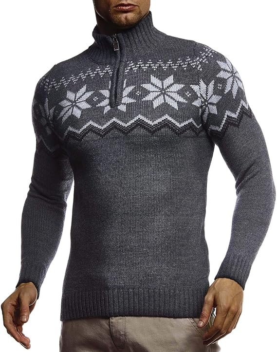 Leif Nelson Men's Stylish Sweater Longsleeve Pullover Sweatshirt Hoodie for Men Slim Fit LN-20758