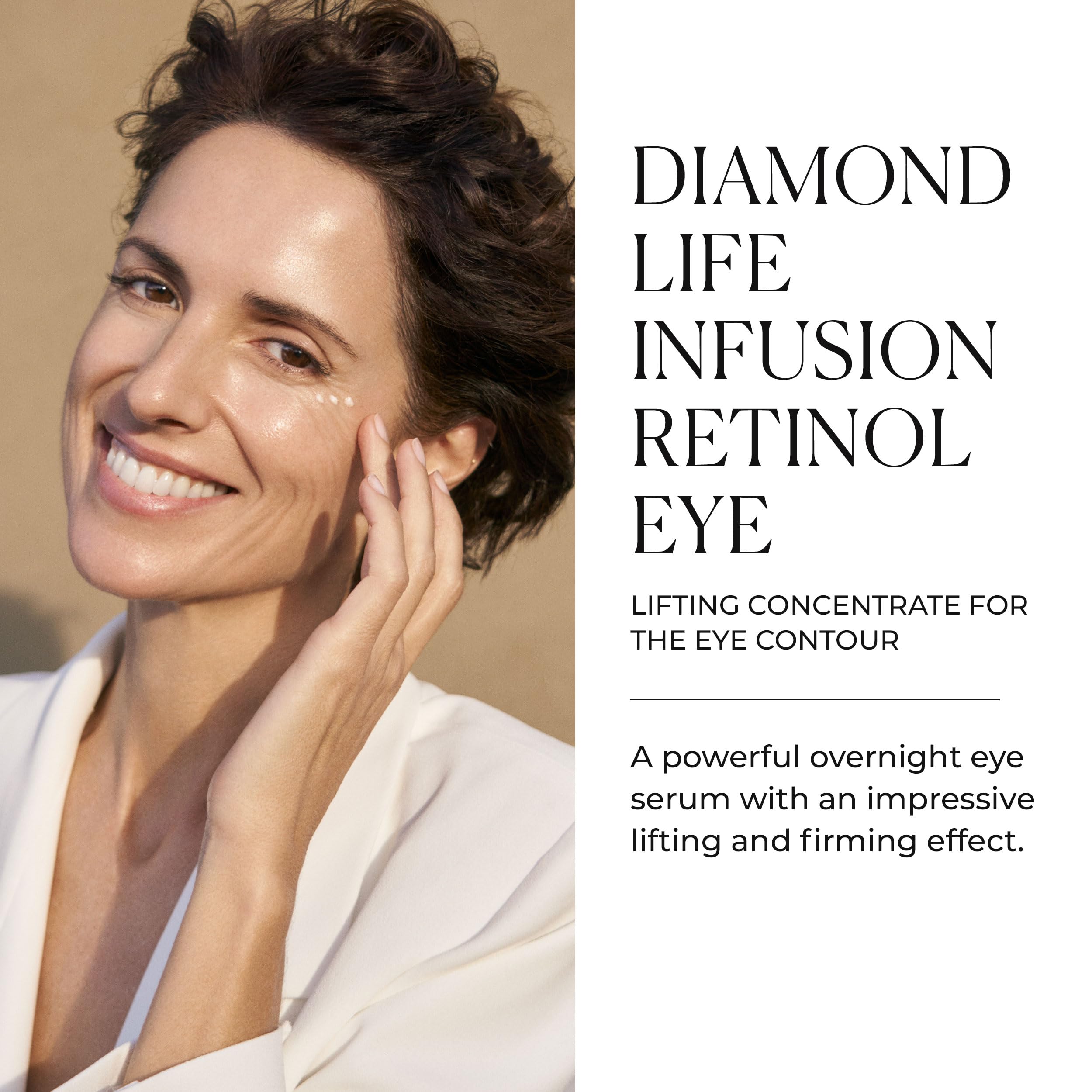 Natura Bissé Diamond Life Infusion Retinol Eye Serum, Anti-Aging Lifting Eye Serum, Lifts, Firms & Tightens, 0.5 Oz