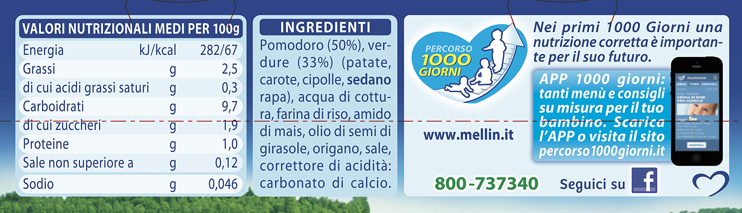 Mellin Primi Sughi Pomodoro e Verdure – 24 Vasetti da 80 gr