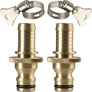 Gorilla Easy Connect Quick Connect Garden Hose Repair Kit Barbs With Integrated Male Quick Connector and Included Hose Clamps