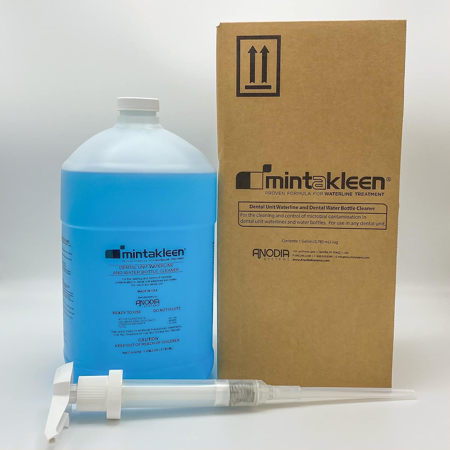 MintAKleen 1 Gallon JUG w Unit Pump Dental Superlatite Dispensing