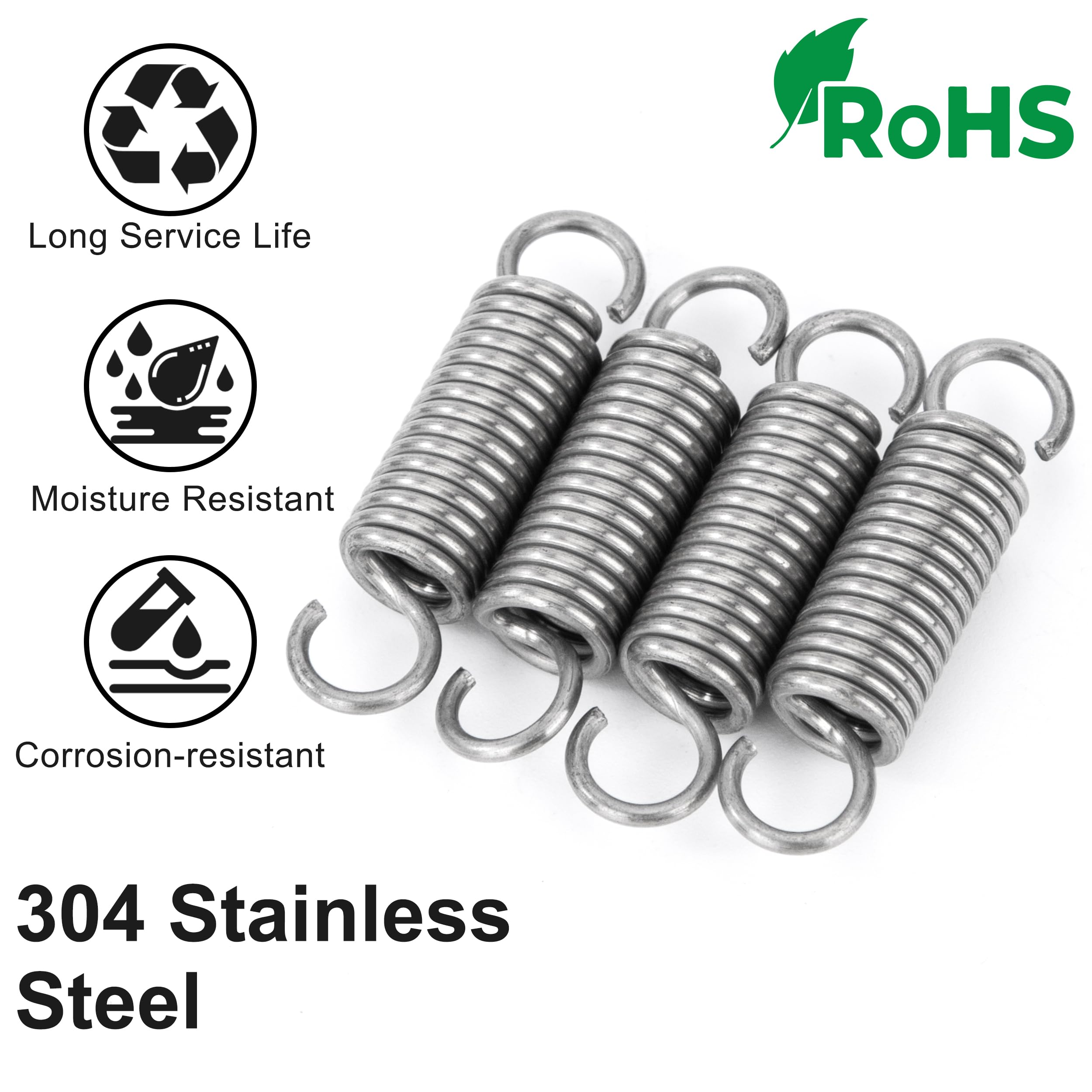 20 Ressorts De Traction 30mm Avec Crochets - Fil Piano 0.7mm, Diamètre 5mm, Force 1.5kg