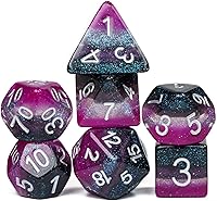 Vista 39 de Juego de 11 dados poliédricos de resina DND, dados de jade D&D para juegos de rol, juego de mesa RPG (verde)