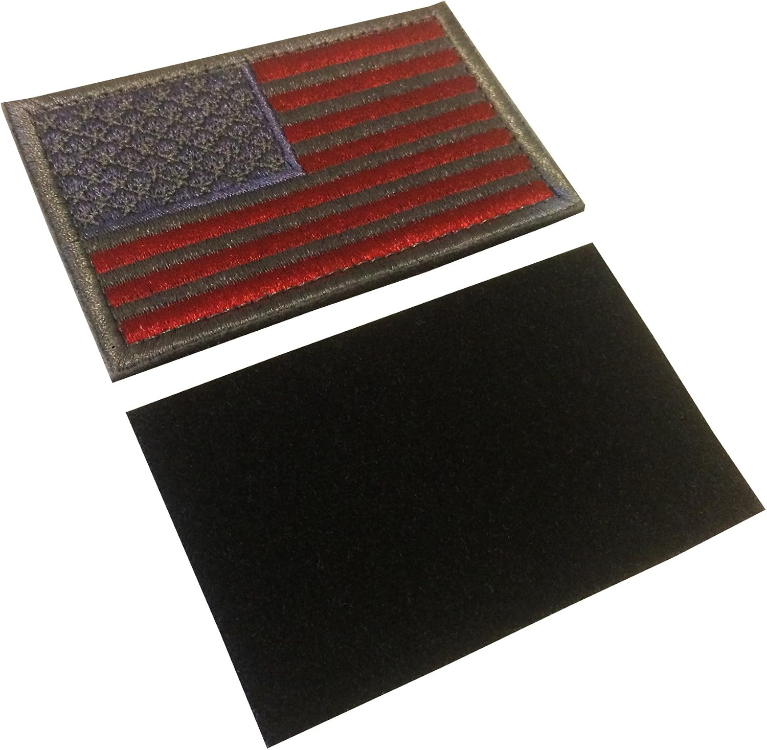USA Morale Tactical Patch American Flag Patch with for molle equipped backpacks, bags, operator hats, and uniforms (ATACS Silver, 2" x 3")