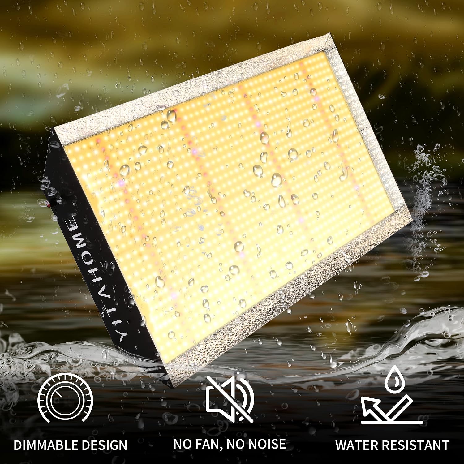 YINTATECH LED Grow Light 4000W 7X7ft Coverage LED Grow Lights with 2304PCS Samsung Diodes (Incl. IR) Dimmable Sunlike 300W Full Spectrum Grow Lights for Indoor Plants Veg and Flower