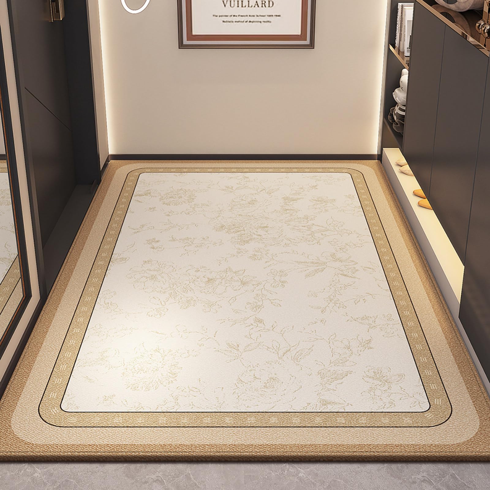 Tapis d'entrée facile à nettoyer et antidérapant pour protéger les sols de la maison