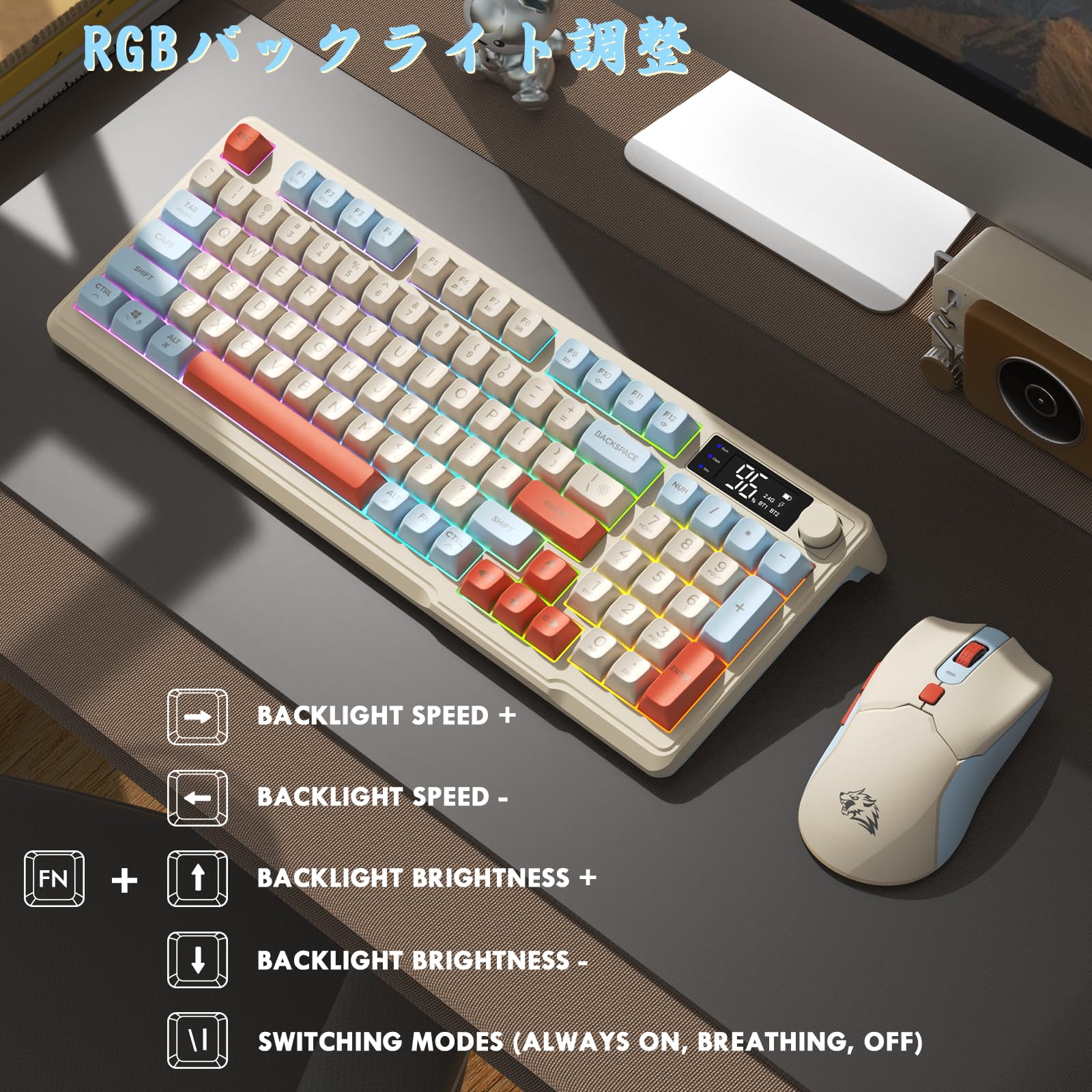 Amazon.co.jp: FREEWOLF x ZIYOULANG T96 Gaming Keyboard Mouse Set Amazon.co.jp: FREEWOLF x ZIYOULANG T96 Gaming Keyboard Mouse Set