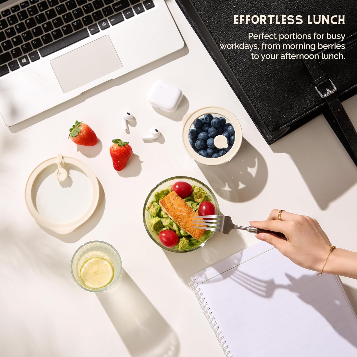 Glass Storage Container with Lids, Food Storage Bowls, Borosilicate Glass, Tempered Glass Lids, Prep and Serving, Microwave, Oven & Dishwasher Safe, Airtight, Set of 4 (7/17/32/50 oz) - Image 4