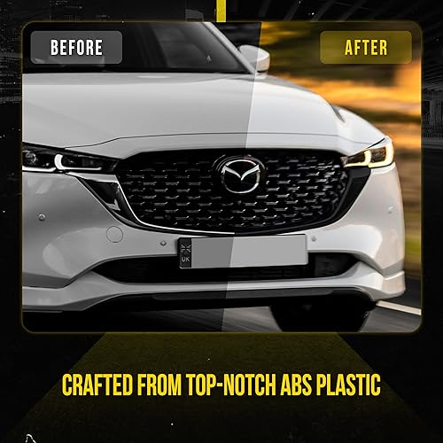 Miniatura 3 de Revestimiento de rejilla frontal negra Chrome Delete con cinta adhesiva segura para Mazda CX-5 2022-2023 | Fácil instalación, no necesita